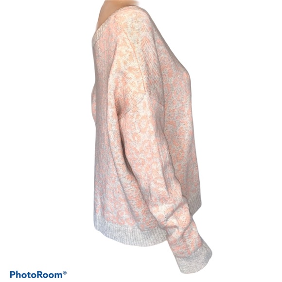 FREE PEOPLE Pink Leopard Sweater - Picture 3 of 9